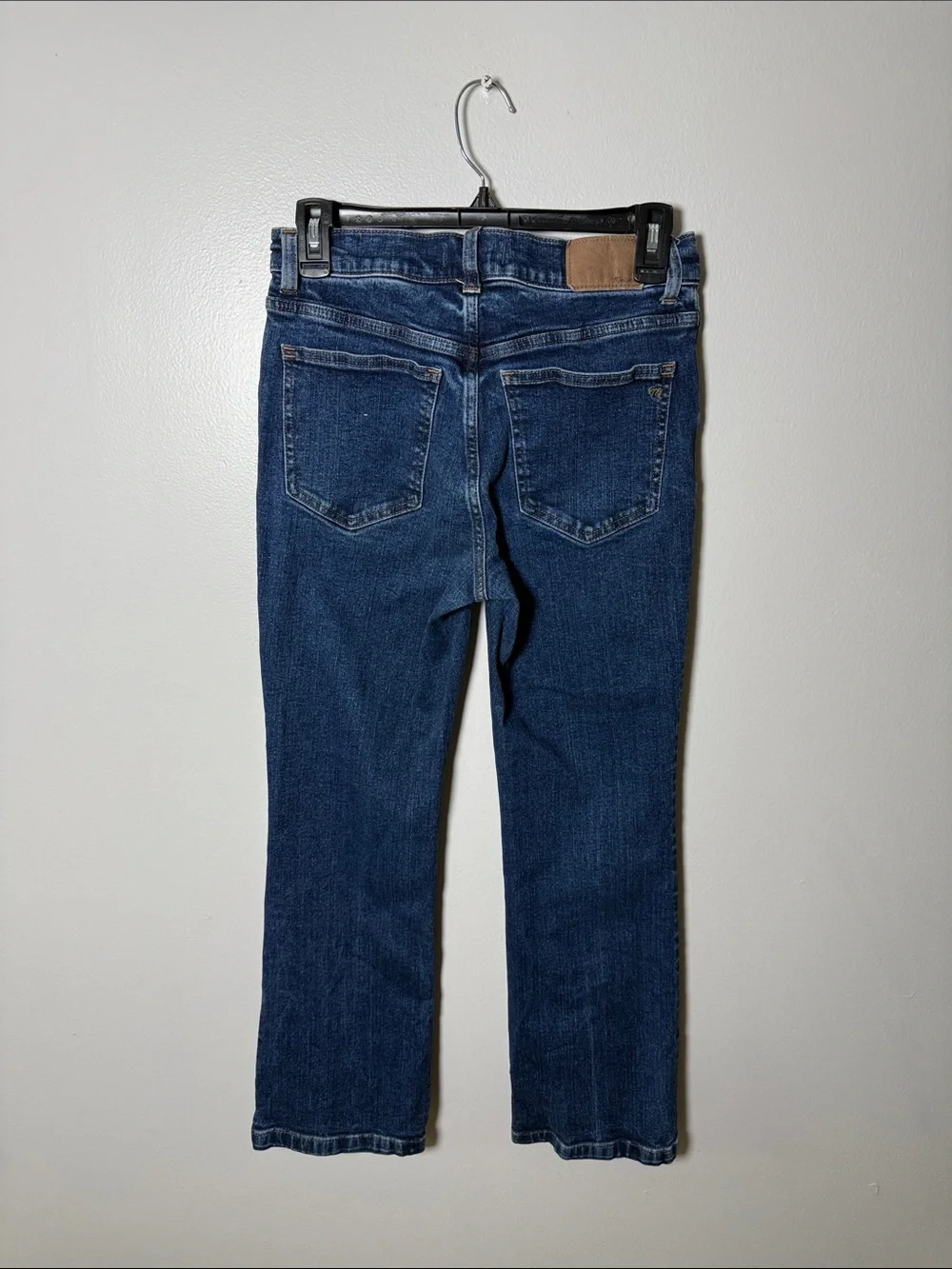 Madewell Dark Blue Mid Rise Kick Out Jeans with Button Fly Size 27